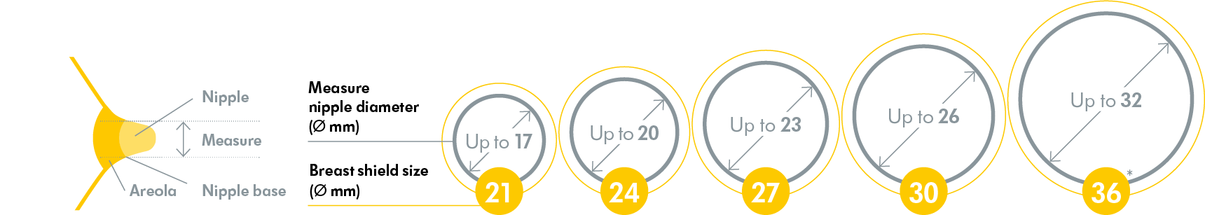 Medela Contact Shield Size Chart